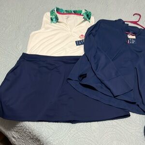 NWT Tommy Bahama Pickleball tennis three piece set lot  tank, jacket skort XL